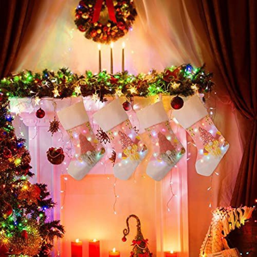 Coxeer 2 Pack Led Christmas Stockings Set 18.7 Pink Gnome Stocking Holders  Light LED Garland Pack of 1 Price in India - Buy Coxeer 2 Pack Led  Christmas Stockings Set 18.7 Pink
