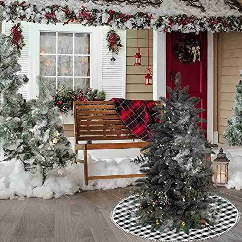 Kalopro Christmas Tree Skirt 48Inch Large Tree Skirt White And