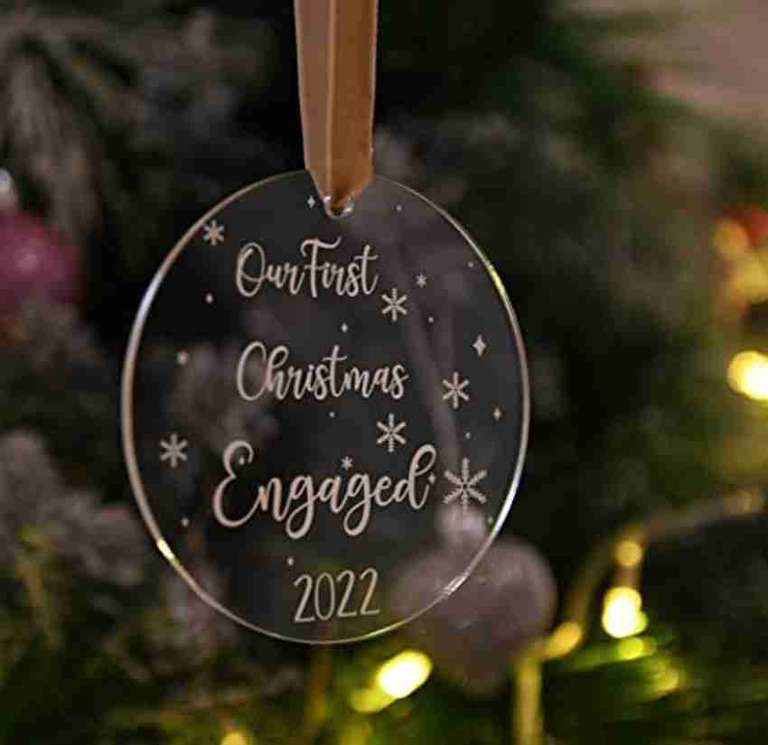 First christmas 2025 engaged ornament