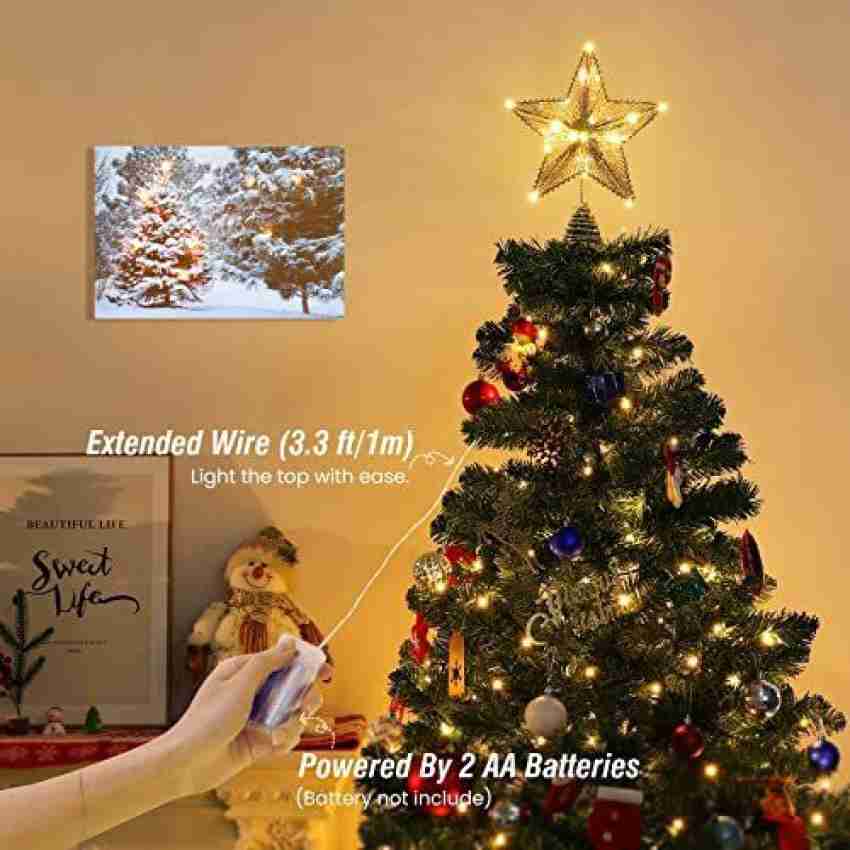 Luxspire Christmas Tree Topper Star, 3D Lighted Tree Topper