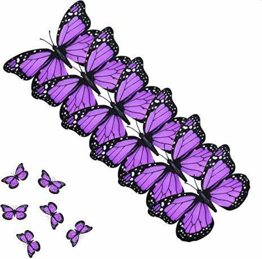 AQUEENLY Monarch Butterfly Decorations 4.72'' Purple Premium