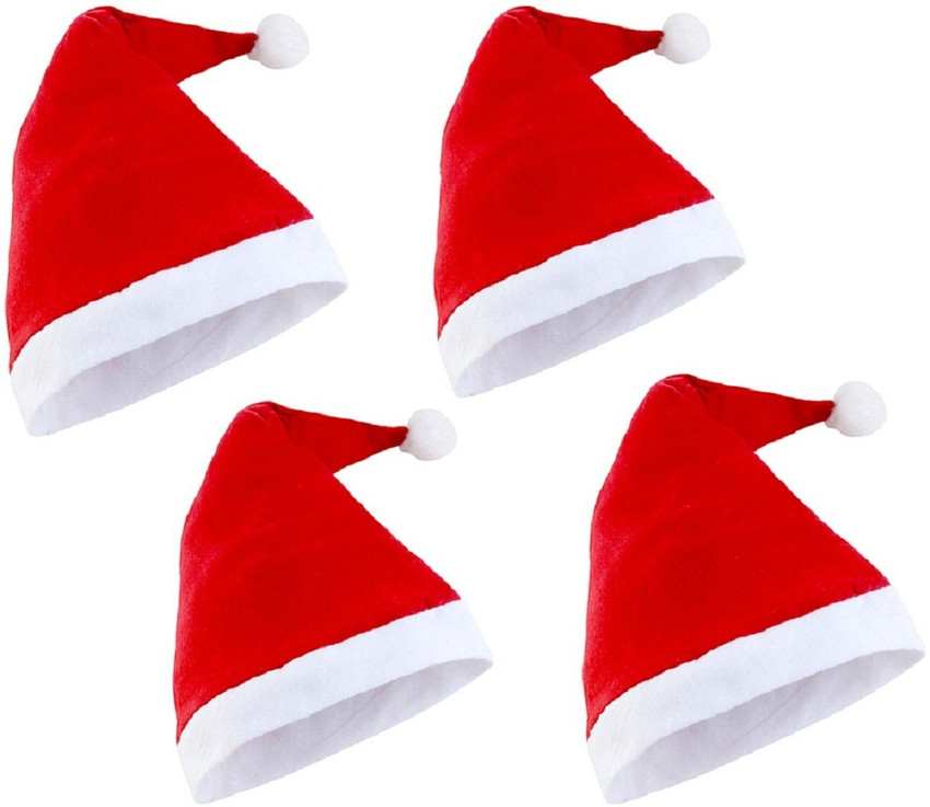 Flipkart SmartBuy Christmas Cap Santa Claus Cotton Caps for Kids and Adults Hanging Ornaments Pack of 4 Price in India Buy Flipkart SmartBuy Christmas Cap Santa Claus Cotton Caps for Kids