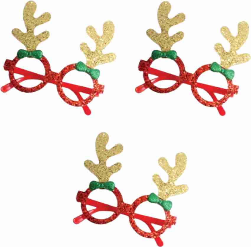 Adorazone Christmas Glitter Reindeer Antler Eye Glasses Frame Goggles for Boys Girls Hanging Ornaments Pack of 3 Price in India Buy Adorazone Christmas Glitter Reindeer Antler Eye Glasses Frame Goggle...