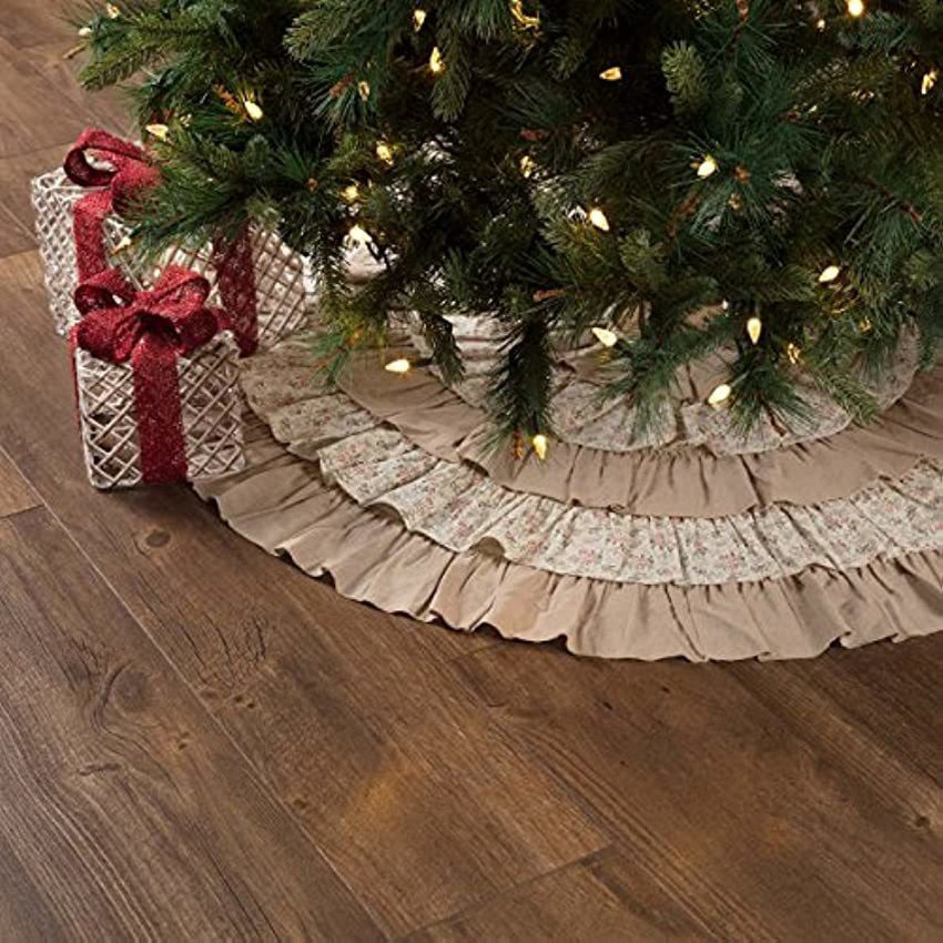 VHC Brands Holiday Decor Carol Tree Skirt 48