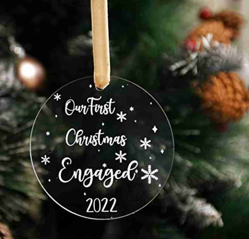 First christmas 2025 engaged ornament