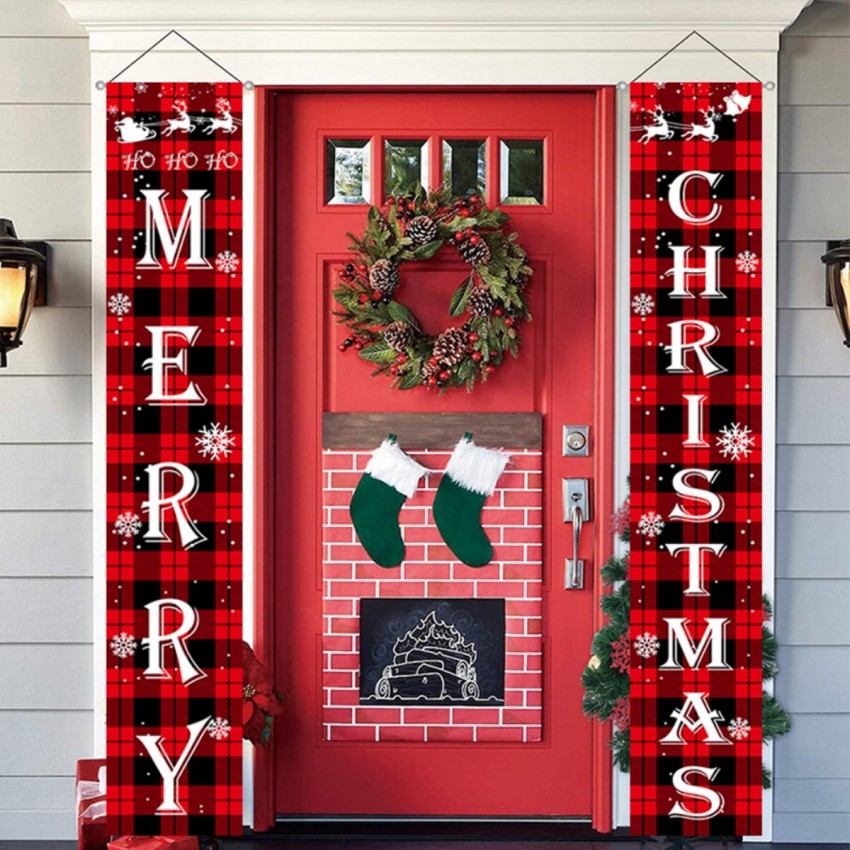  Merry Christmas Screen Door, Hands Free Magnetic Door
