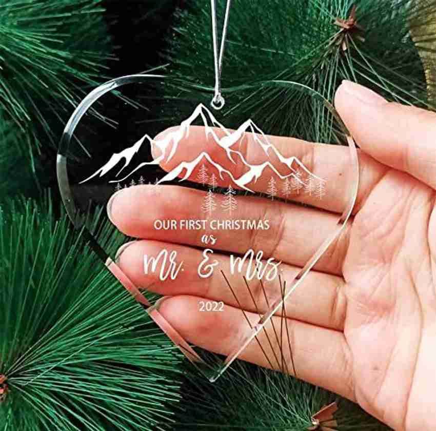 Juppe Glass Our First Christmas As Mr Mrs Ornament 2022 Mr Mrs