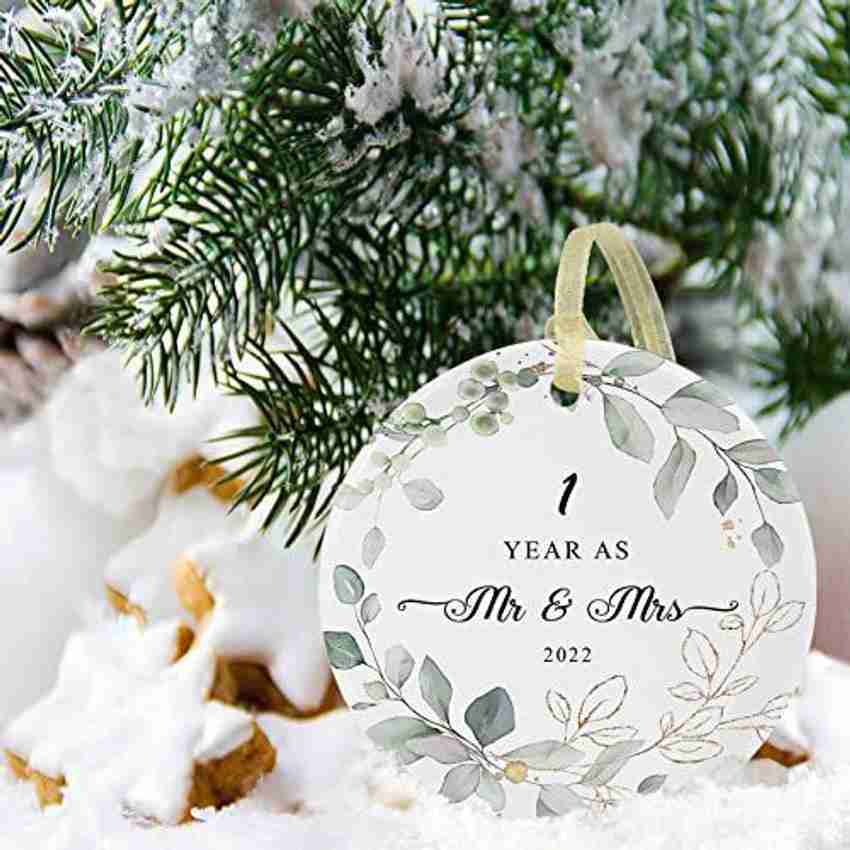 Siaberterl Sibertel 1 Year As Mr Mrs 2022 Christmas Hanging