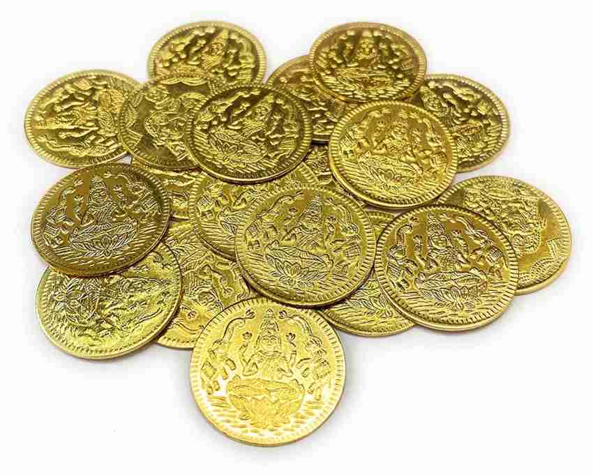 SHRI ANAND Copper Coins for puja Set of 6 Coins for Spiritual and