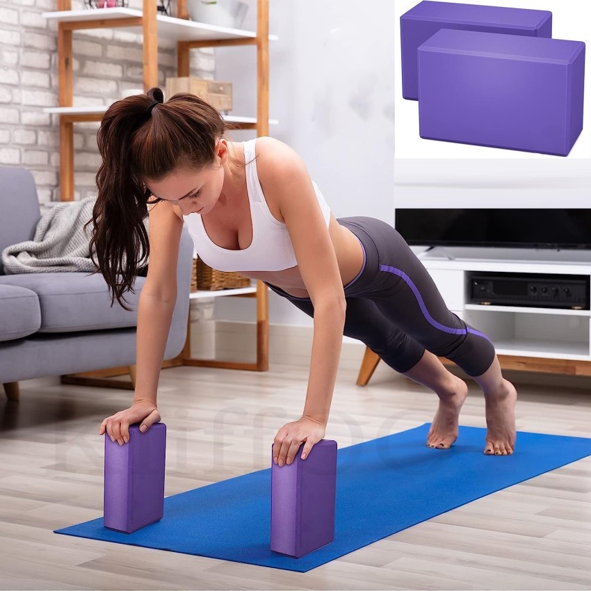 Leosportz Yoga Blocks 2 Pack,High Density EVA Foam Yoga Exercise Bricks,  Eco Friendly Yoga Blocks