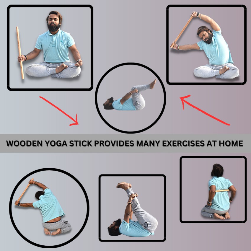 FIRE FITNESS wooden yoga stick light weight for yoga accesories 26” long  and 28mm thick Yoga Blocks Price in India - Buy FIRE FITNESS wooden yoga  stick light weight for yoga accesories