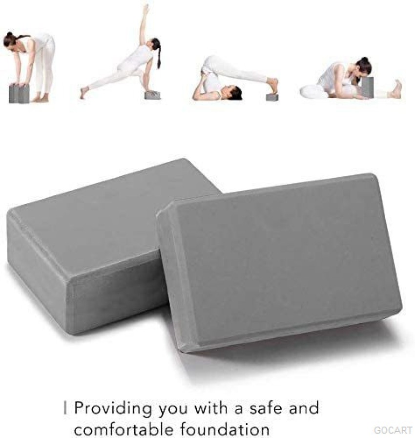 Serveuttam 2 Pack Yoga Blocks with Yoga Belt High Density EVA Foam Brick  Soft Non-Slip Surface Exercise Bricks Stability and Balance for Exercise,  Yoga, Pilates, Meditation, Aid Balance (Purple) : : Sports