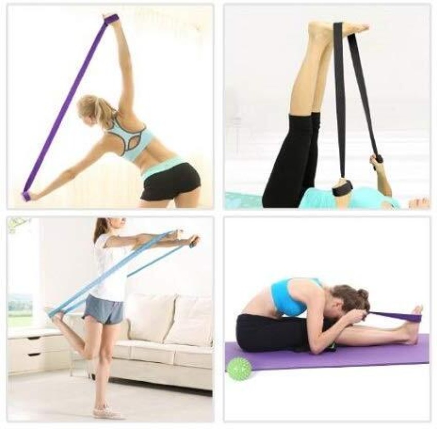 Buy Fitcozi Stretching Strap,Ligaments of Leg Stretching Belt For Men and  Women Polyester Yoga Strap (Black) Online at Best Prices in India - JioMart.
