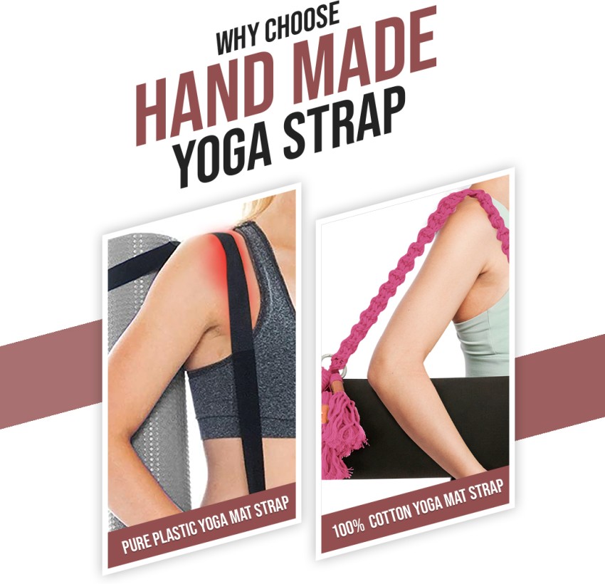 Buy Macramé Yoga Mat Strap Macrame Yoga Mat Strap. Handmade. Yoga Mat Belt.  Macrame Mat Strap. Yoga Strap. Adjustable Yoga Mat Carrier. Online in India  