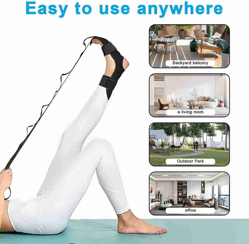 Generic Yoga Stretch Strap Multi Loops Calf Stretcher Home