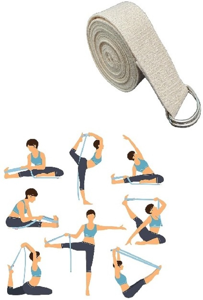 Fitcozi 10 Loops Non-Elastic Yoga Strap for Stretching, Perfect
