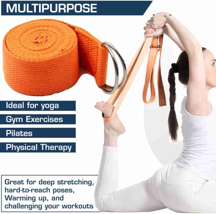 Buy AJRO DEAL Yoga Stretch Belt/Strap with Adjustable D-Ring