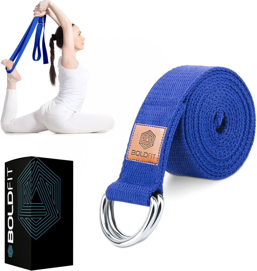 BOLDFIT Yoga Belt For Women Men For Stretching Yoga Strap For Exercise Workout Mat Cotton Yoga Strap