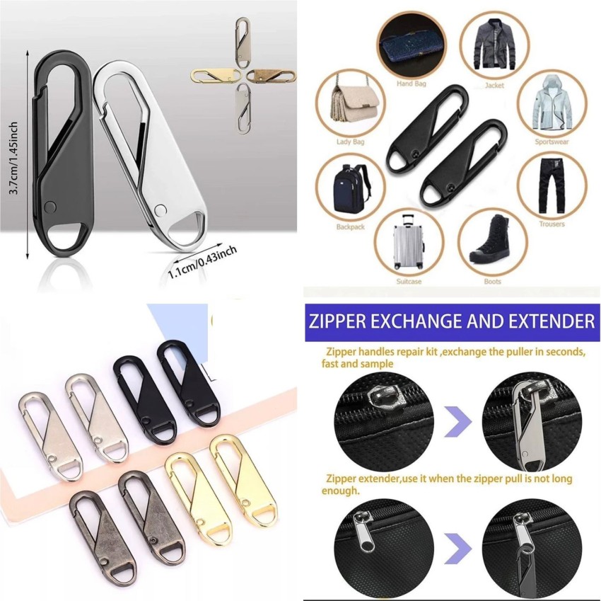 g mall Set of 10 Portable Zipper Pull Replacement for Luggage,Jackets,Shoes, Purse. Semi auto lock Zip Runner Price in India - Buy g mall Set of 10  Portable Zipper Pull Replacement for Luggage,Jackets,Shoes,Purse.