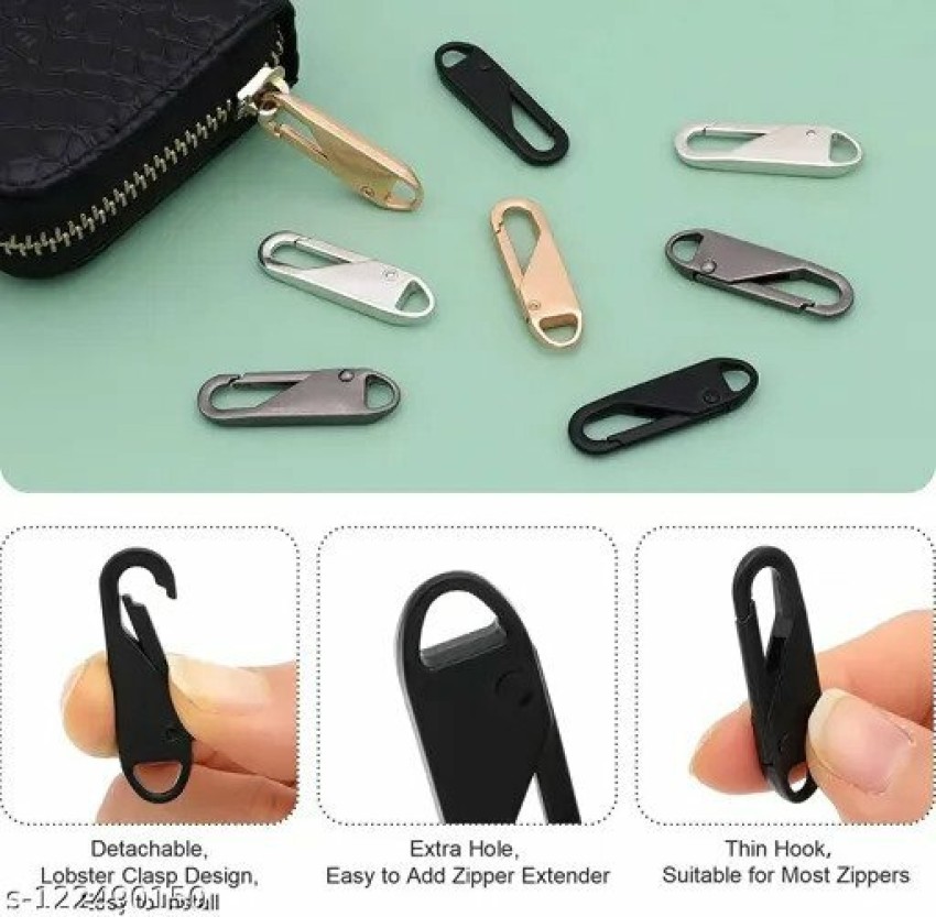 4pcs/set Metallic Multi-color Zipper Pull Tab (removable) For Clothing,  Backpack, Luggage Repair