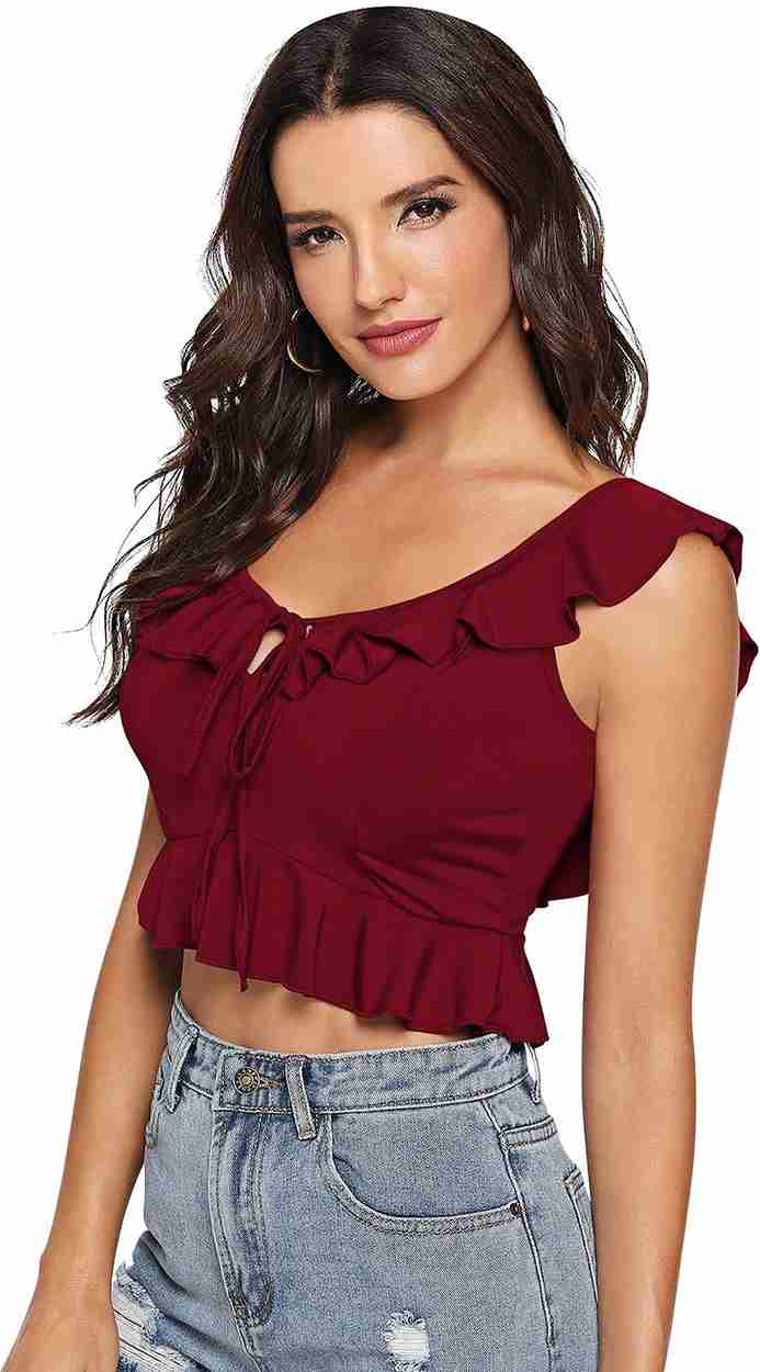 Blusas en crop top cheap