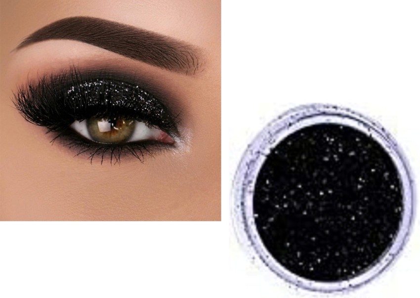 black glitter eye makeup