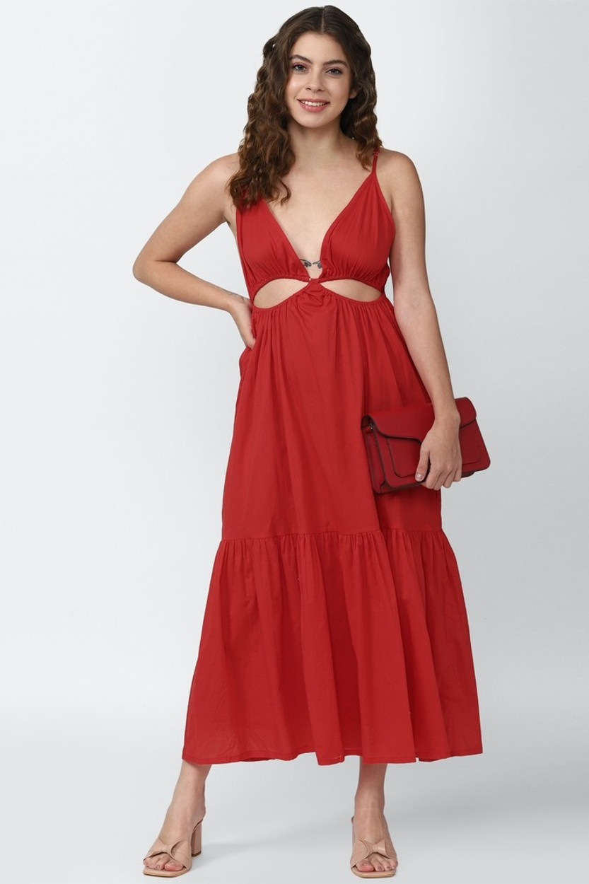 Forever 21 top red satin dress
