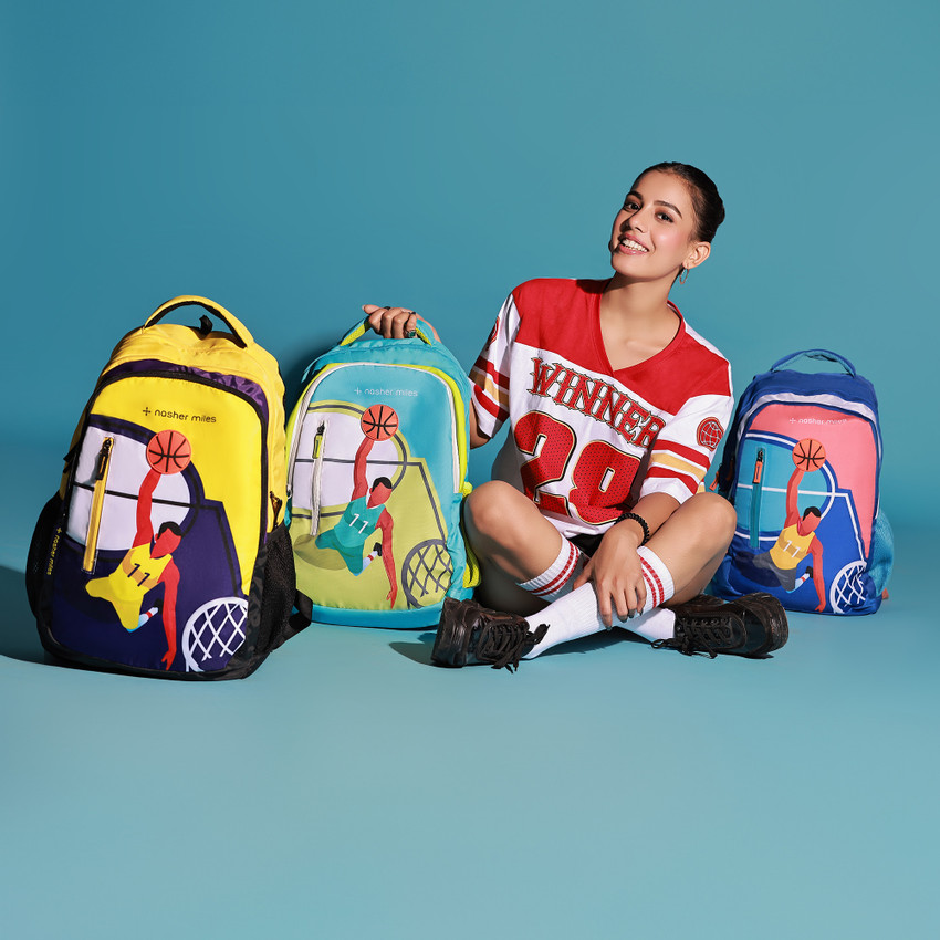 NASHER MILES Basketball Backpack 3 compartment Casual Rain Cove College School CyanGreen 45L 45 L Backpack Cyan Green Price in India Flipkart