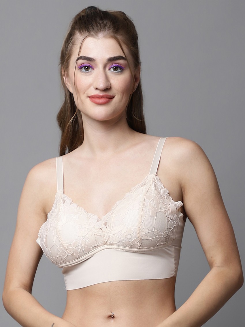 Buy PrettyCat Beautiful Lace Bra - Grey online