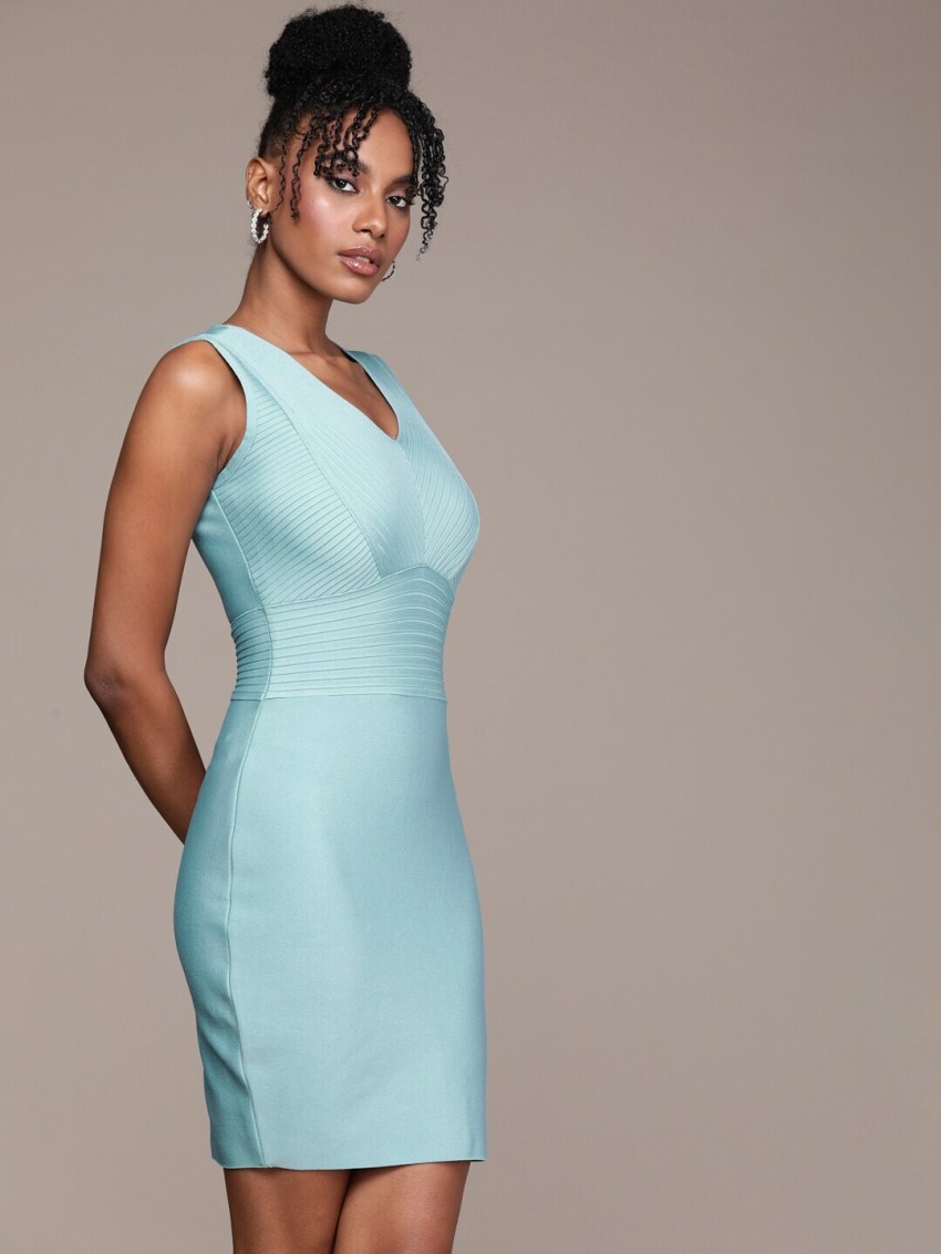 Light blue best sale bandage dress