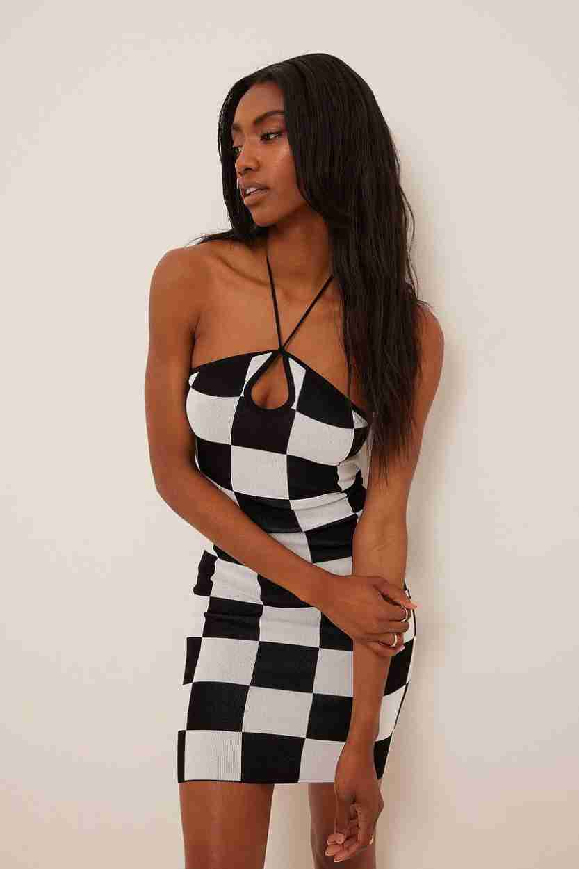 Bodycon store checkered dress