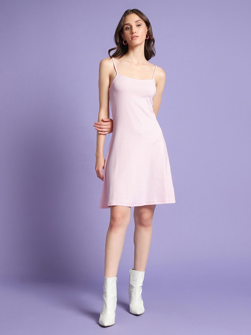 Buy Women's Pink Bodycon Slim Fit Dress Online at Bewakoof