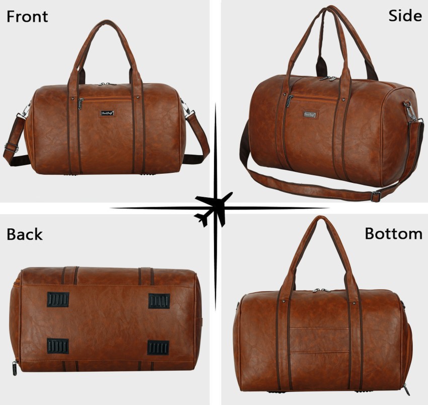 Leather World Duffle Bags : Buy Leather World 30 Liter 20 Inch Canvas Pu  Travel Duffle Bags for Men and Women Online | Nykaa Fashion