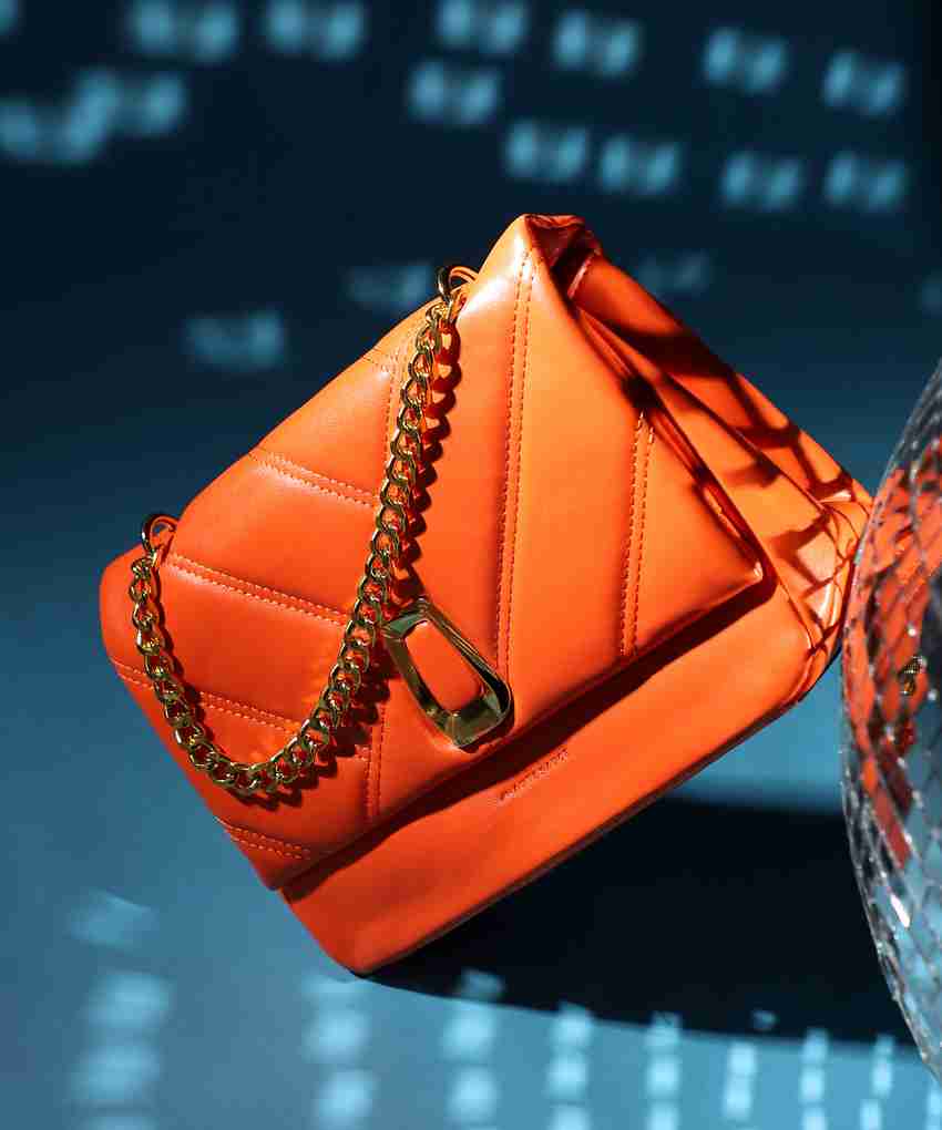 Orange hand bags outlet