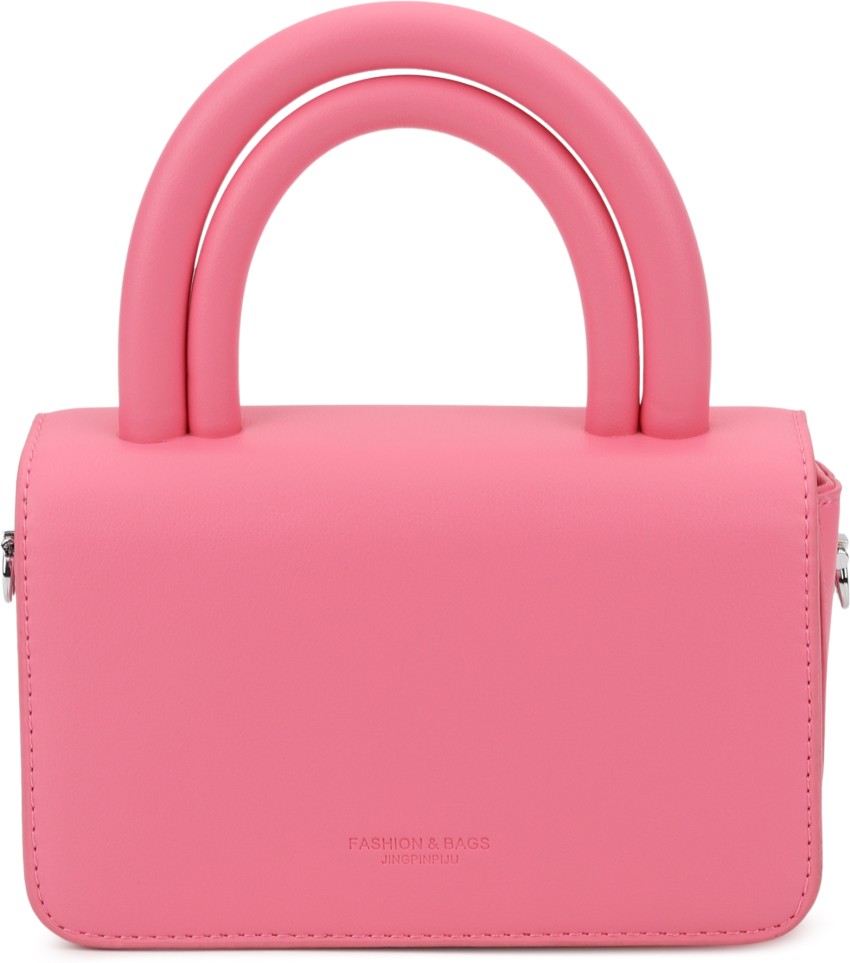 Balenciaga Mini Hourglass Top Handle Bag in Neon Pink