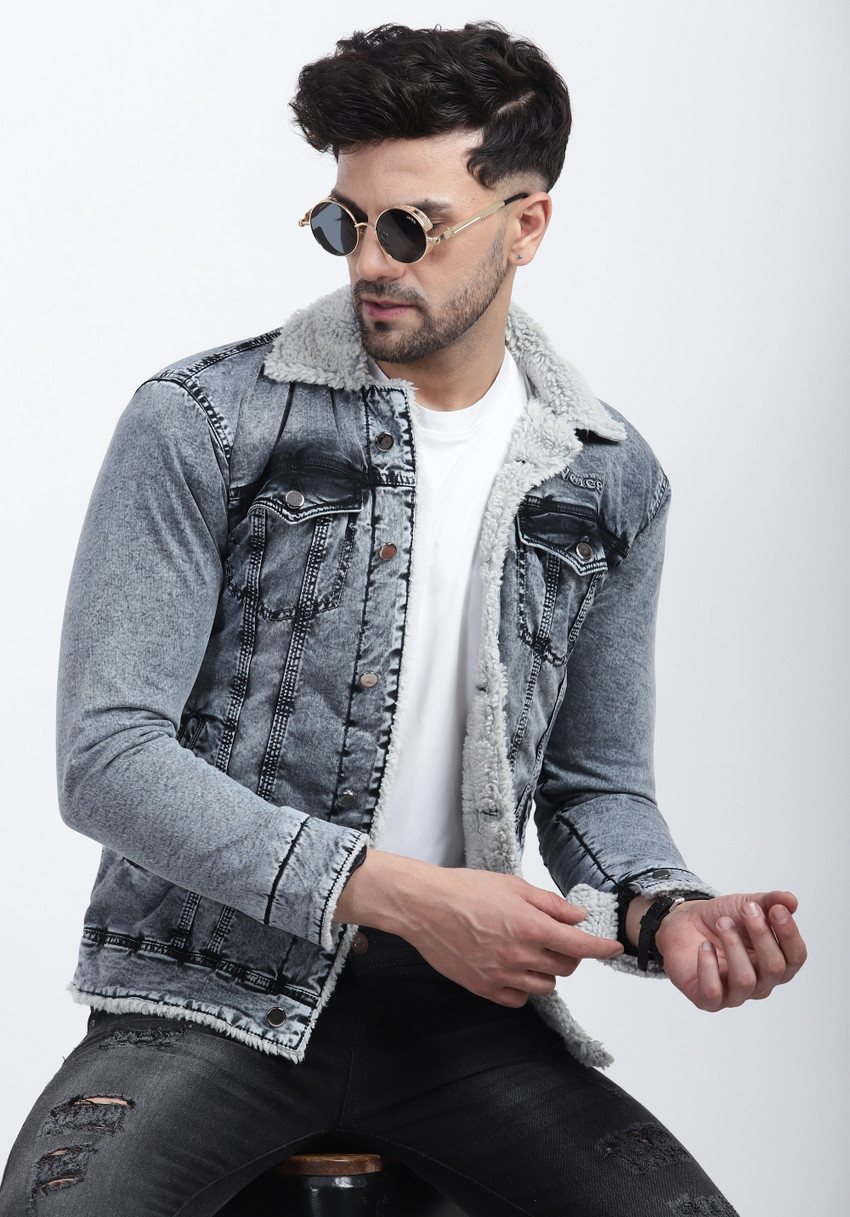 Plus91 3 4th Sleeve Washed Men Denim Jacket Buy Plus91 3 4th