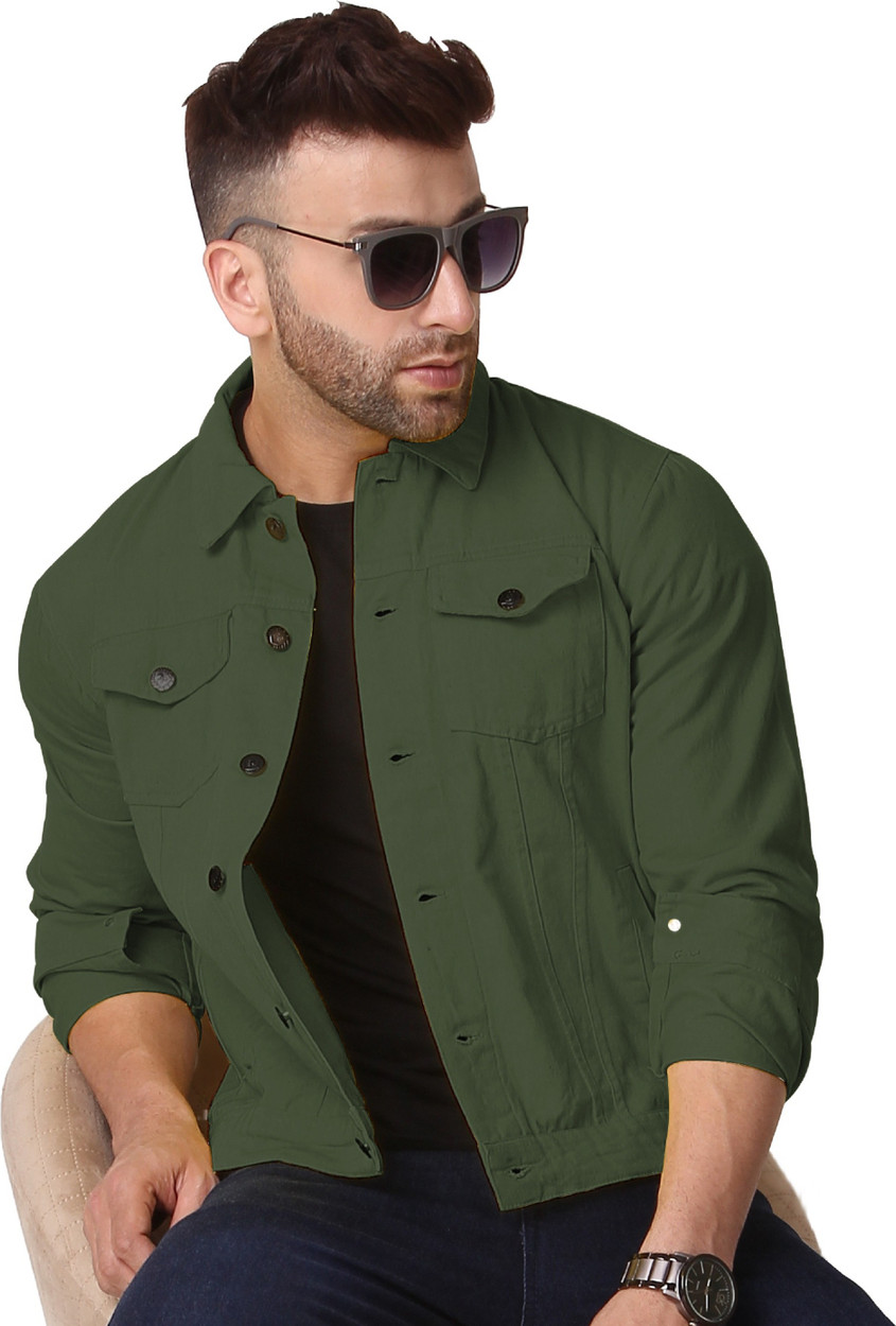 Plus91 Full Sleeve Solid Men Denim Jacket - Buy Plus91 Full Sleeve