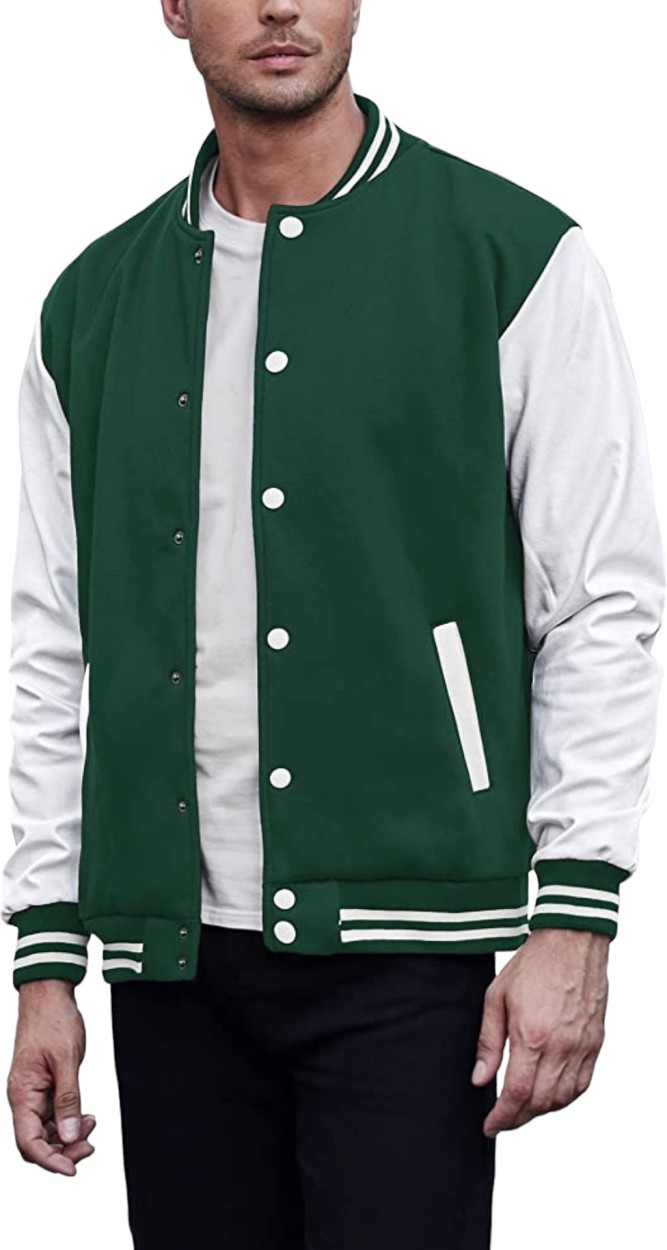 Green white jacket sale