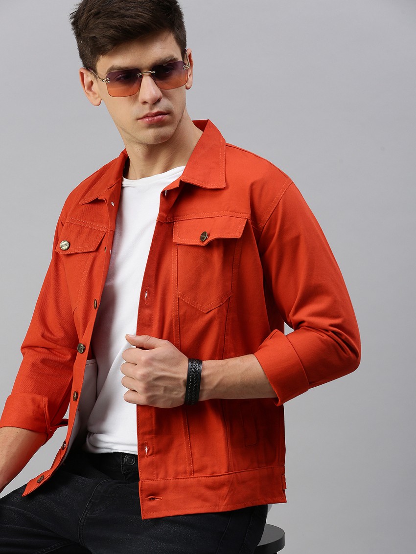 Orange trucker outlet jacket