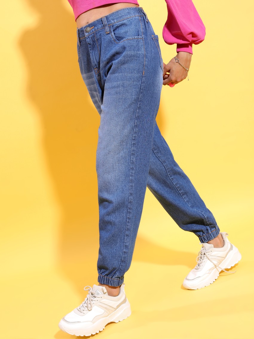 Black riot high best sale waisted jogger mom jeans