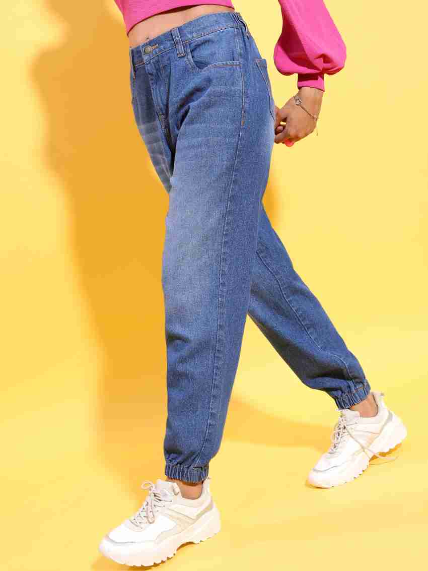 Tokyo Talkies Jogger Fit Women Blue Jeans - Buy Tokyo Talkies Jogger Fit Women  Blue Jeans Online at Best Prices in India