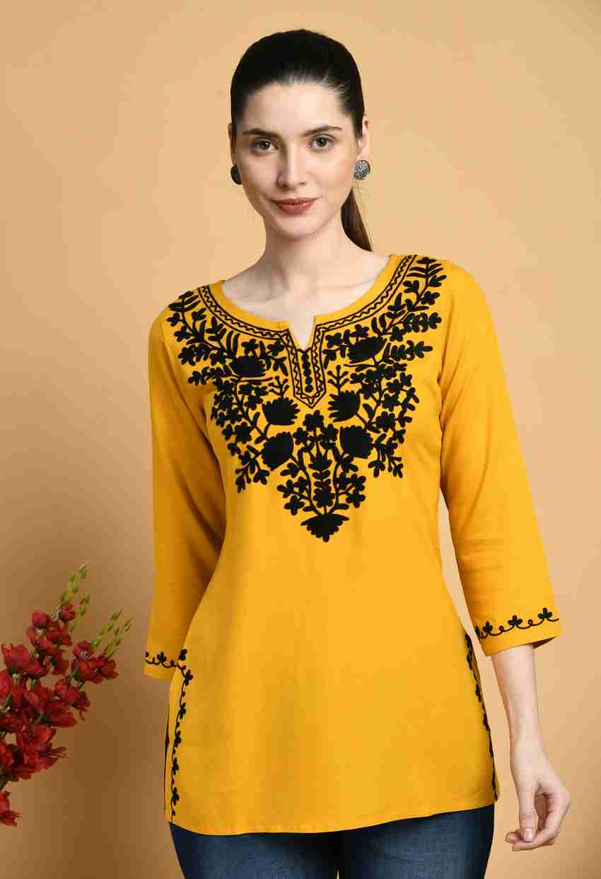Yellow kurtis sales in flipkart