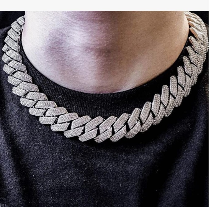 Adoxy Hip Hop Mc Stan Cuban Chain Diamonds Plated Men Jewellery