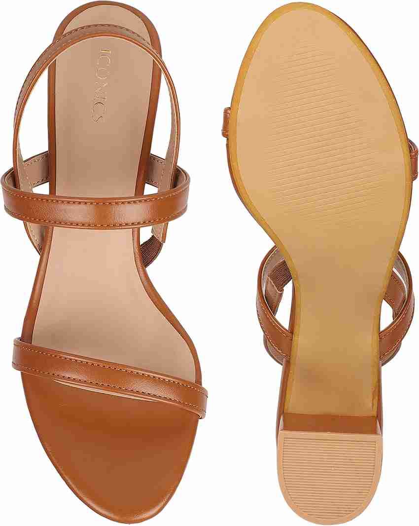 Tan leather strappy sandals sales