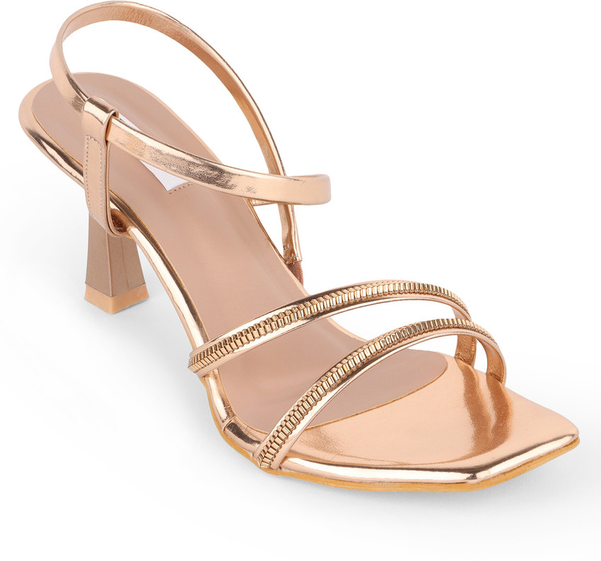 Gold strappy online sandals low heel