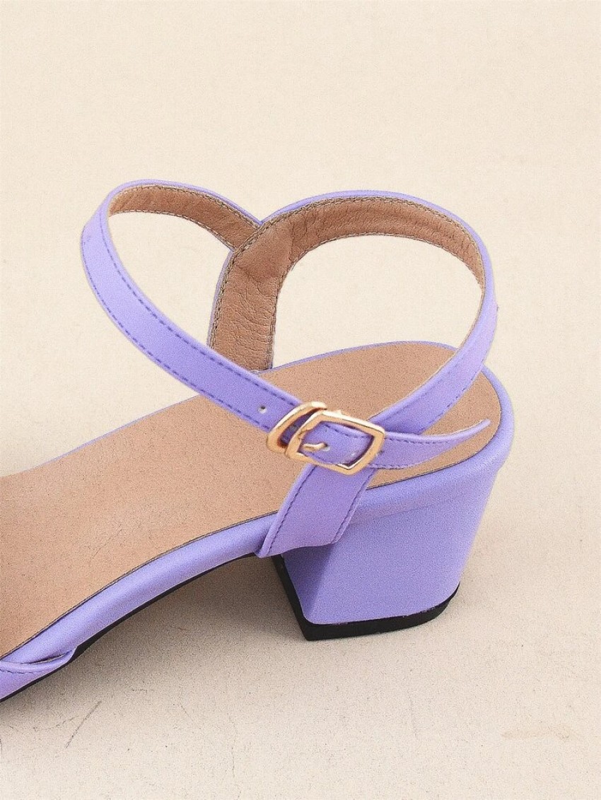 Purple best sale chunky heels