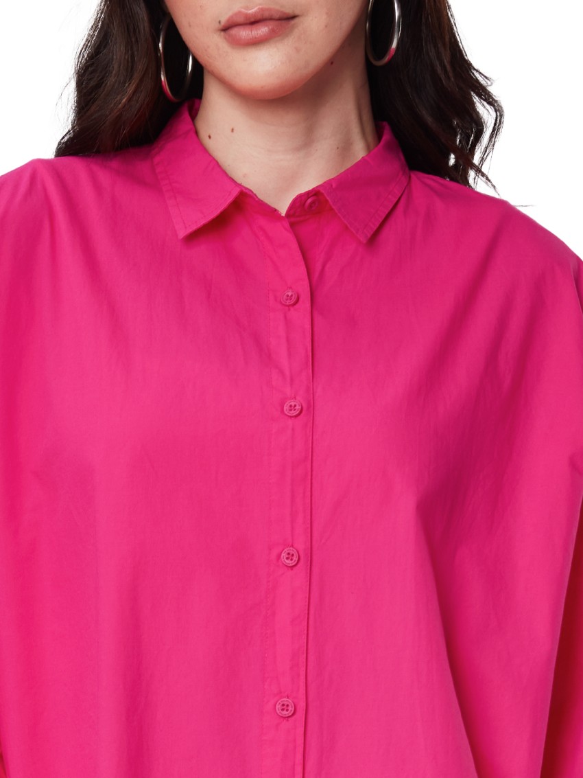 Bright pink shirt clearance womens