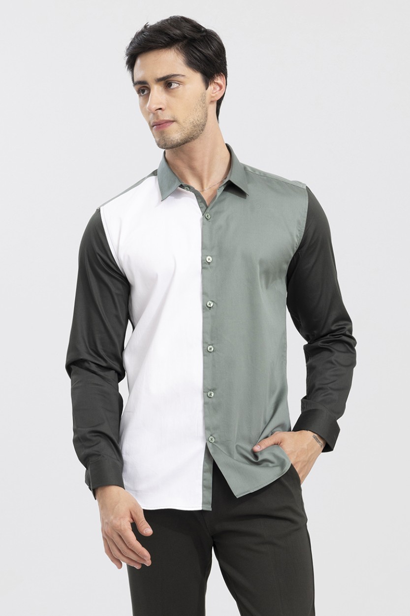 Snitch Men Embellished Casual Black, White Shirt - Buy Snitch Men Embellished  Casual Black, White Shirt Online at Best Prices in India