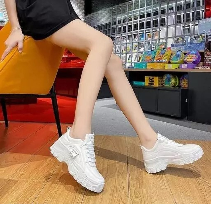 Ifah Korean White New Stylish Look Comfortable Casual Shoes Womens And Girls Sneakers For Women