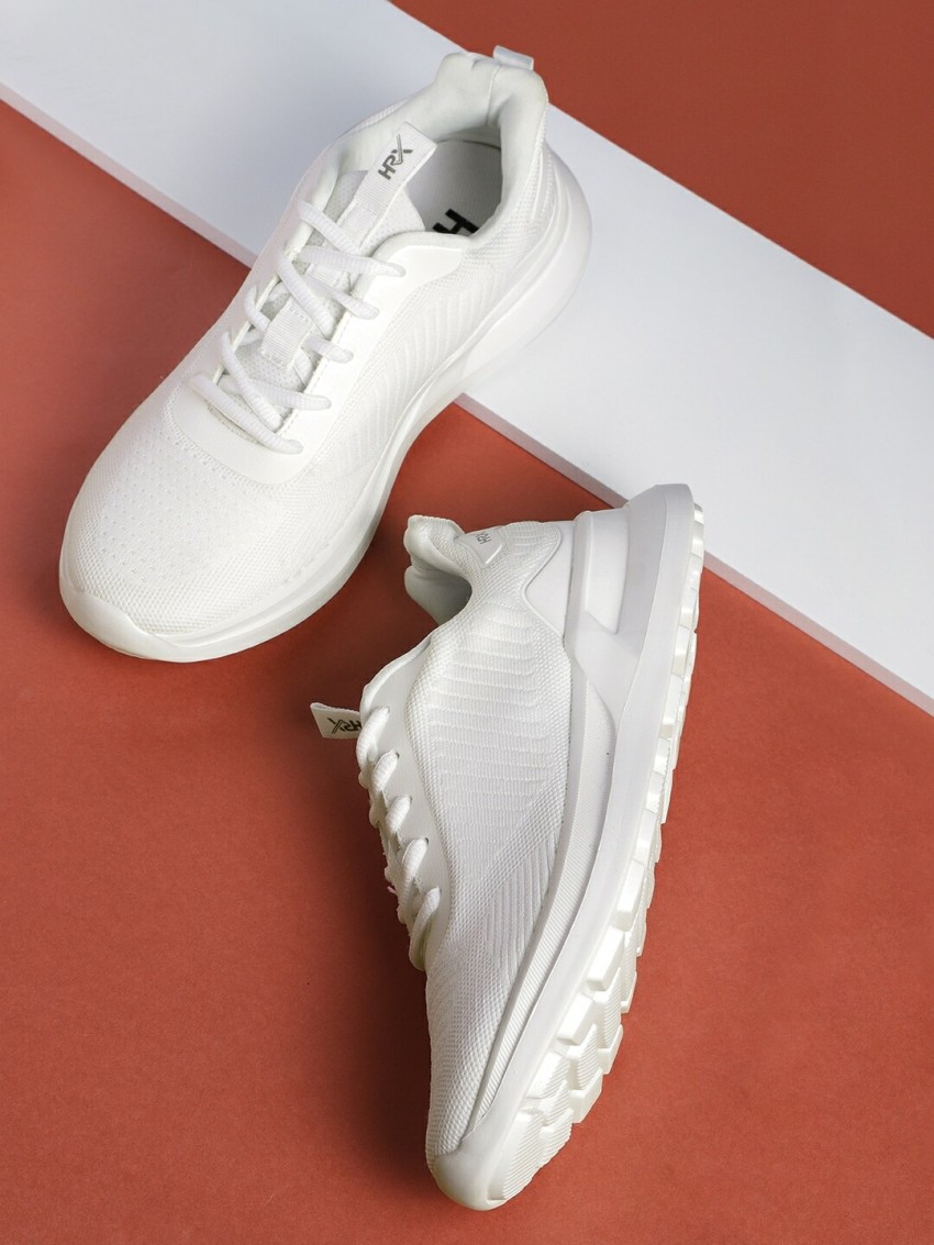 Buy by Hrithik Roshan Men White Woven Design Sneakers online | Looksgud.in